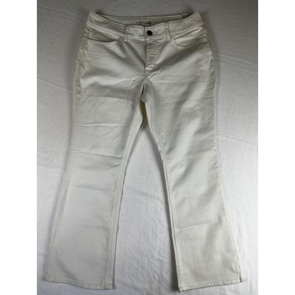 Riders by Lee Indigo Women’s White Jeans Size 16P NWT Flaw Straight Leg